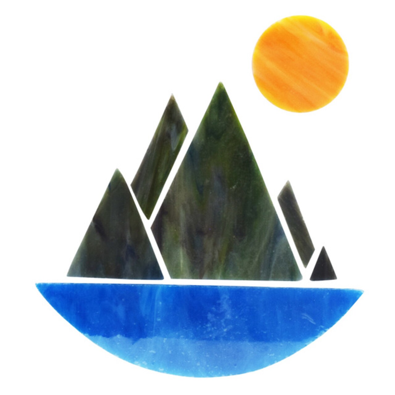 Pre-Cut Stained Glass Mountains-Make Your own Beautiful Glass Project.